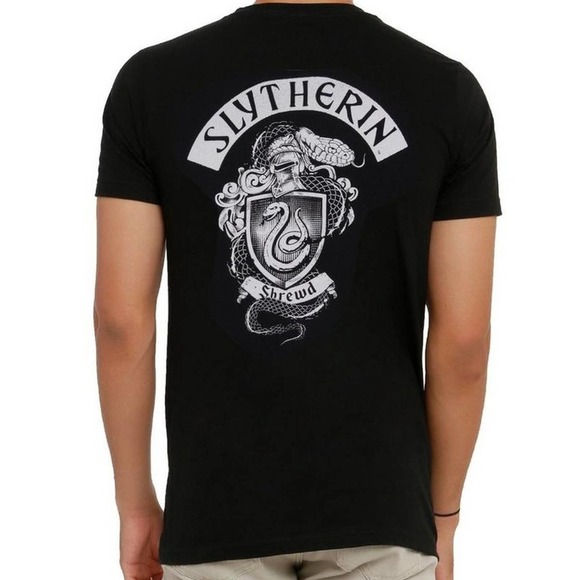 Hot Topic Other - Hot topic NWT Harry Potter House Slytherin Club graphic print Tee black snake XL